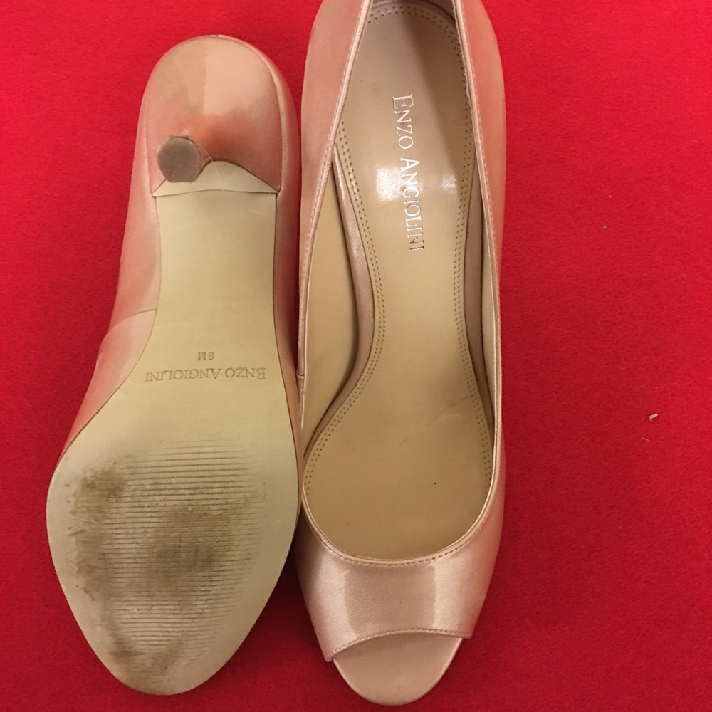 Enzo Angiolini, Open Toed Pink Patent Heels, 9M - Picture 4 of 6